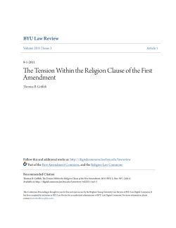 The Tension Within the Religion Clause of the First Amendment