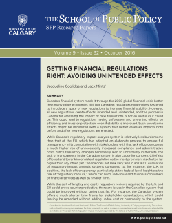getting financial regulations right: avoiding unintended effects