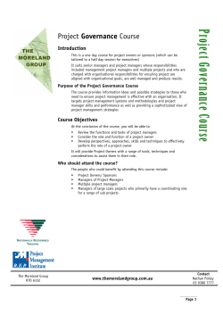 PP rr oo jj ee cc tt GG oo vv ee rr nn aa nn cc ee