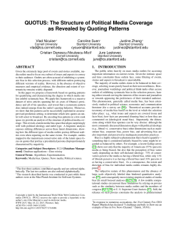 The Structure of Political Media Coverage