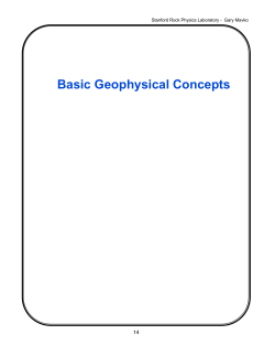 2. Basic Concepts - Stanford Earth Sciences
