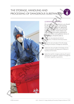 the storage, handling and processing of dangerous substances
