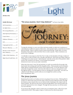1 January 15 Light issue 427 - Pe&ntilde;asquitos Lutheran Church