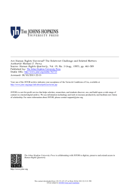 Are Human Rights Universal? The Relativist Challenge and Related