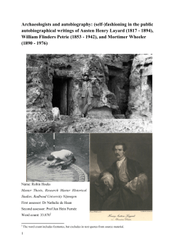Archaeologists and autobiography: (self