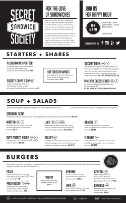 Richmond, VA - Secret Sandwich Society