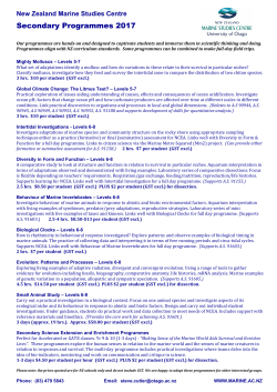 brief details of all our secondary programmes (PDF file