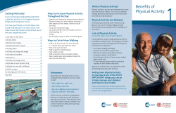 Benefits of Physical Activity - Canadian Diabetes Guidelines