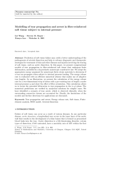 Modelling of tear propagation and arrest in fibre