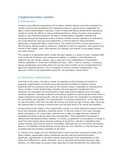 6 Segmented labour markets