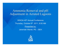 Ammonia Removal and pH Adjustment in Aerated Lagoons
