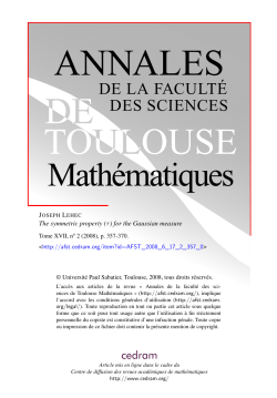 The symmetric property () for the Gaussian measure