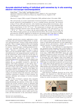 Accurate electrical testing of individual gold nanowires by in situ