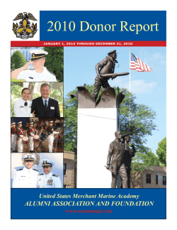 2010 Donor Report - USMMA Alumni Association and Foundation