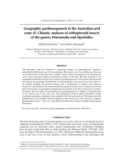 Geographic parthenogenesis in the Australian arid zone