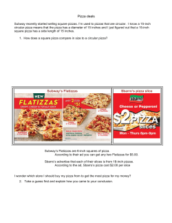 Pizza deals - Yummy Math