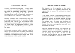 (Liquid-Solid) Leaching