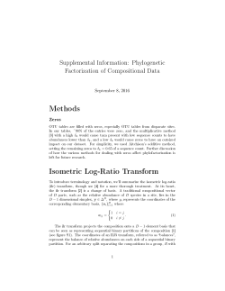 Methods Isometric Log-Ratio Transform