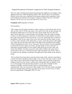 original descriptions of iroquois longhouses by early european