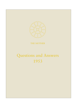 Questions and Answers 1953