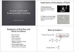 fluid flow and Circulatory system