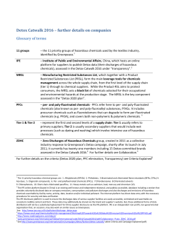 Detox Catwalk 2016 &ndash; further details on companies