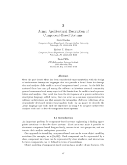 Acme: Architectural Description of Component