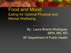 Food and Mood - San Francisco Department of Public Health