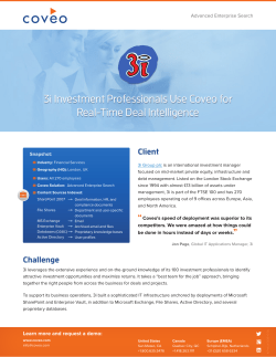 3i Investment Professionals Use Coveo for Real