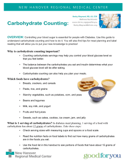 Carbohydrate Counting Handout