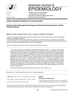 Genetic Causes of Monogenic Heterozygous Familial