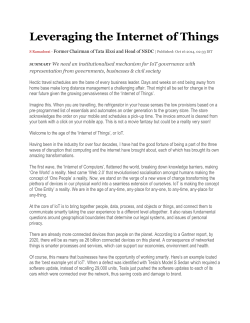 Leveraging the Internet of Things