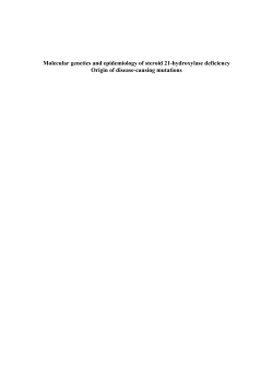 Molecular genetics and epidemiology of steroid 21