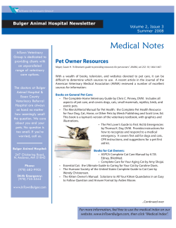 Bulger Animal Hospital Newsletter