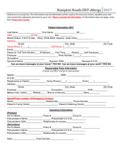 New Patient Packet - Hampton Roads ENT