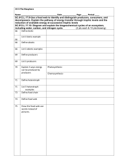 CH 3-The Biosphere Name Date ______ Page _____ Period ____
