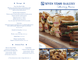 Catering Menu - Seven Stars Bakery