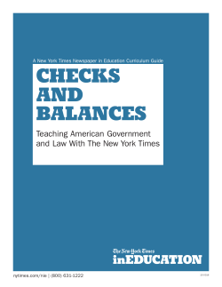 Checks and Balances - New York Times Newspaper in Education