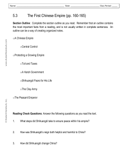 Blank section outline with reading check questions