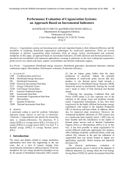 Performance Evaluation of Cogeneration Systems: an