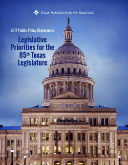 Legislative Priorities - Texas Association of REALTORS