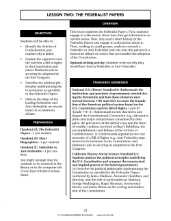 The Federalist Papers - Constitutional Rights Foundation
