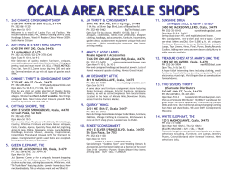 OCALA AREA REsALE shOps - Antique Shoppe Newspaper