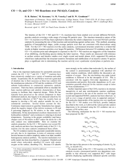 CO + O2 and CO + NO Reactions over Pd/Al2O3