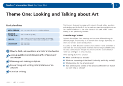 Theme One: Looking and Talking about Art
