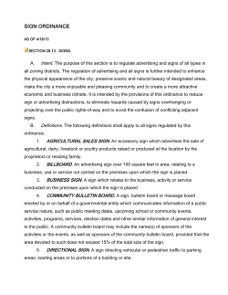 sign ordinance - City of Sterling Heights