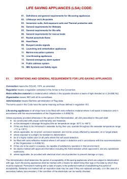 life saving appliances (lsa) code