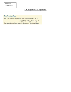 4.3: Properties of Logarithms