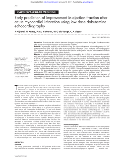 Early prediction of improvement in ejection fraction - Heart