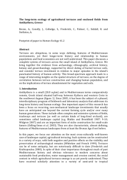 The long-term ecology of agricultural terraces and enclosed fields